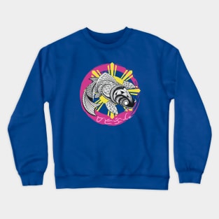 Tribal line Art Koi fish / Baybayin word Marikit (Pretty / Gorgeous) Crewneck Sweatshirt